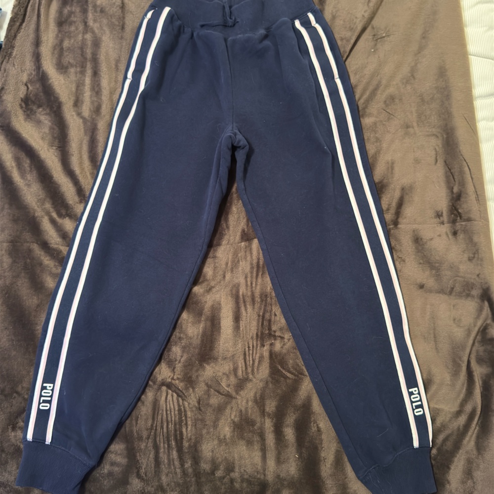 Polo Ralph Lauren Navy Sweatpants with White Stripes